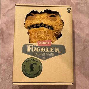 Zuru Fuggler Funny Ugly Monster Plush - Gold Fuggler - Gnawing Terror Teeth
